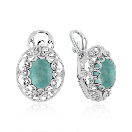 Купить оптом серьги из серебра с амазонитами 2340372115 от Krasnoe