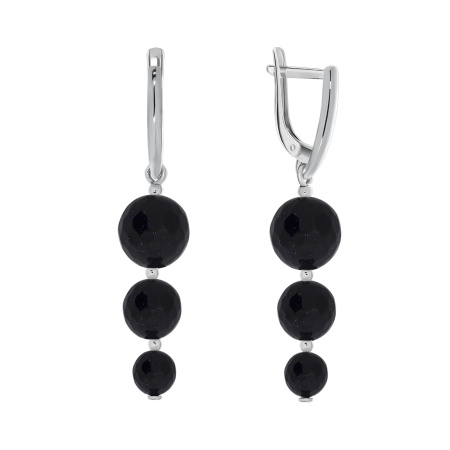 Купить оптом серьги из серебра с синтетическими авантюринами 2340360310-1 от Krasnoe