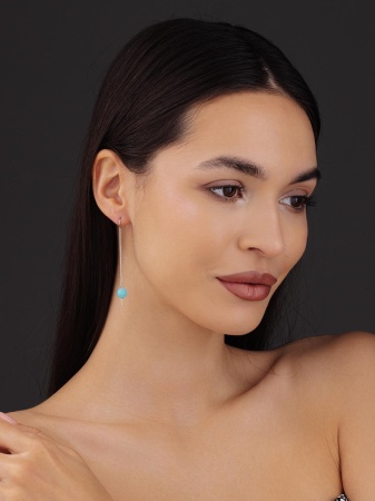 Купить оптом серьги из серебра с агатами 2340390710-6-77 от Krasnoe