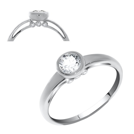 Купить оптом кольцо из серебра с фианитами 1340200258 от Krasnoe