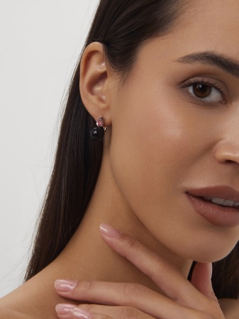 Купить оптом серьги из серебра с агатами и фианитами 2340391396-1-20 от Krasnoe