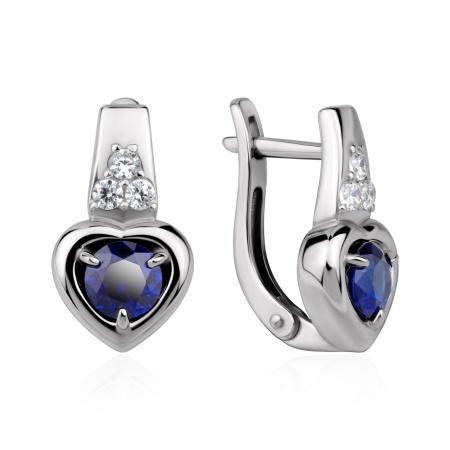 Оптом серьги из серебра с ситаллами и фианитами 2340С31778-82 цена от Krasnoe Купить оптом серьги из серебра с ситаллами и фианитами 2340С31778-82 от Krasnoe