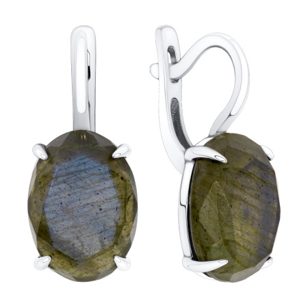 Купить оптом серьги из серебра с лабрадоритами 2340Л05778 от Krasnoe