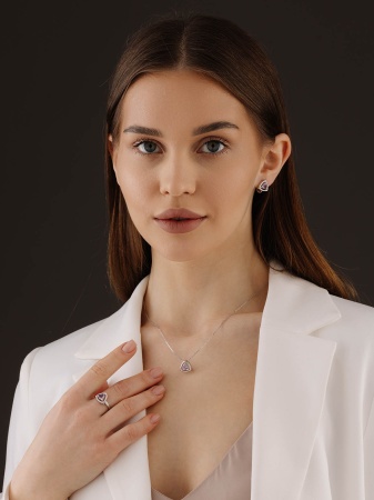 Купить оптом серьги из серебра с аметистами 2340065541 от Krasnoe