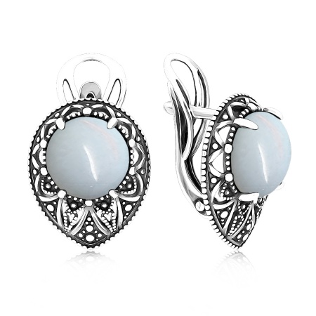 Купить оптом серьги из серебра с лунным камнем 2310931868 от Krasnoe
