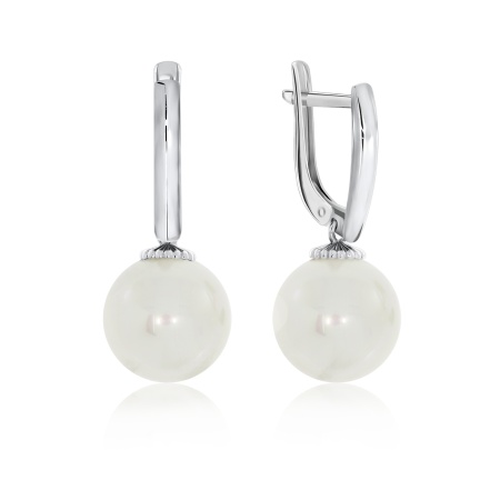 Купить оптом серьги из серебра с жемчугами 2340240833 от Krasnoe