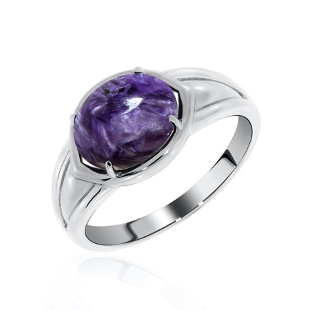 Купить оптом кольцо из серебра с чароитом 1340461180 от Krasnoe