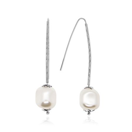 Купить оптом серьги из серебра с жемчугом 2340241074-10 от Krasnoe