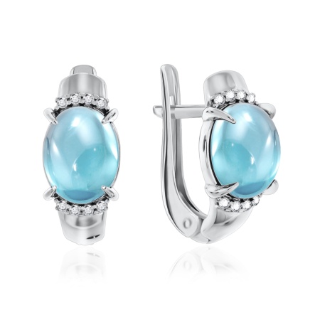 Купить оптом серьги из серебра с топазами и фианитами 2340070371л от Krasnoe