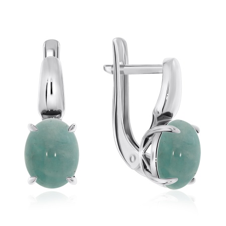 Купить оптом серьги из серебра с амазонитами 2340370045 от Krasnoe