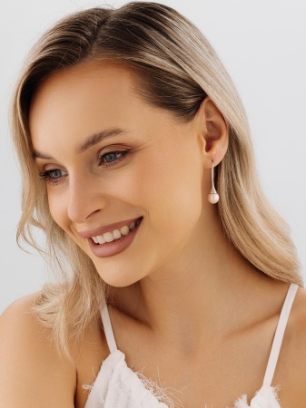 Купить оптом серьги из серебра с жемчугами 2340244211-46 от Krasnoe