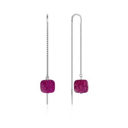 Купить оптом серьги из серебра с агатами 2340390700-31 от Krasnoe