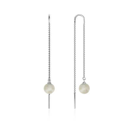 Купить оптом серьги из серебра с жемчугами 2340240718 от Krasnoe