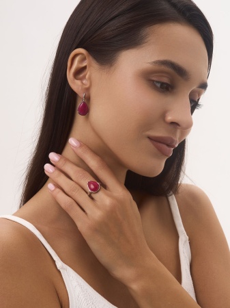 Купить оптом серьги из серебра с агатами 2340395938-37 от Krasnoe