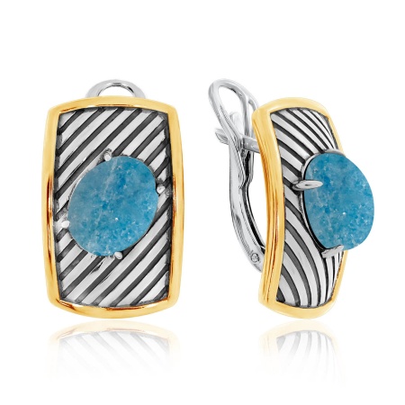 Купить оптом серьги из серебра с виоланами 2317В01757 от Krasnoe