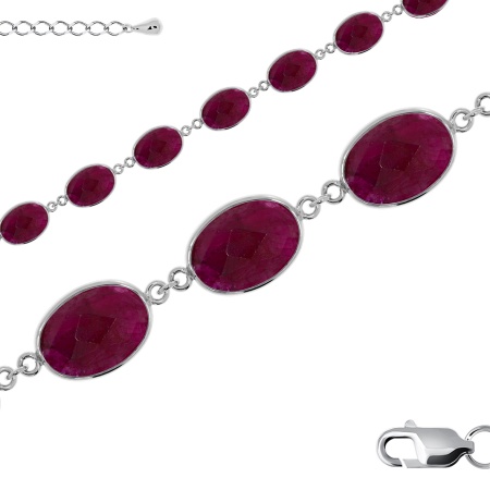 Купить оптом браслет из серебра с агатами 4340652876л-19-30 от Krasnoe