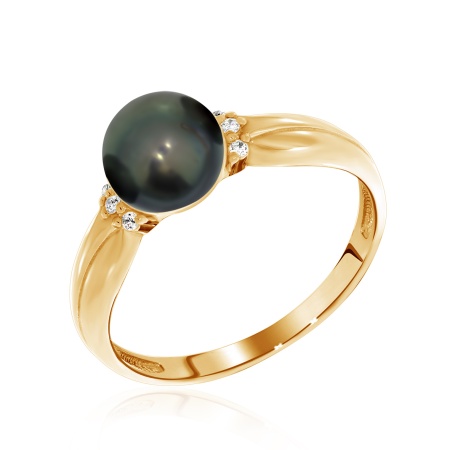 Купить оптом кольцо из серебра с жемчугом и фианитами 1320050893-20 от Krasnoe