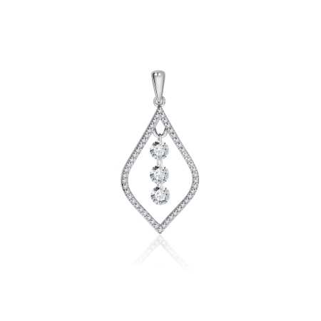 Купить оптом подвеска из серебра с фианитами 3340200765л от Krasnoe