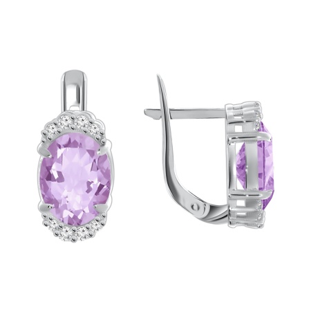 Купить оптом серьги из серебра с кристаллами 3707013580л от Krasnoe