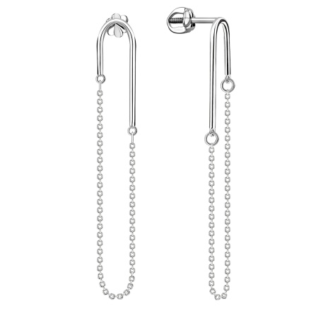 Купить оптом пусеты из серебра без вставок 2340405646-9 от Krasnoe