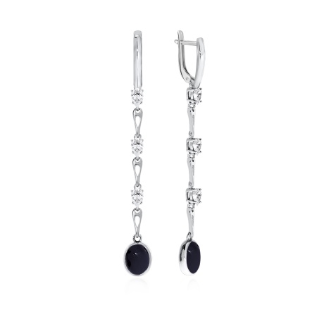 Купить оптом серьги из серебра с агатами и фианитами 2340391513-20 от Krasnoe