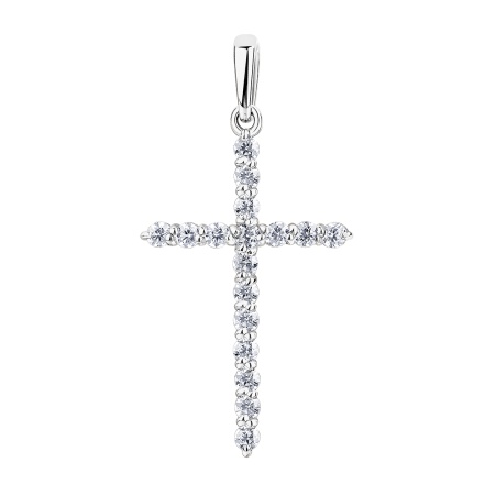 Купить оптом подвеска из серебра с фианитами 3340204680 от Krasnoe