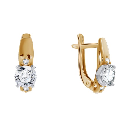 Купить оптом серьги из серебра с фианитами 2329200259 от Krasnoe