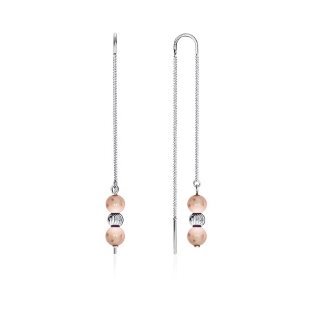 Купить оптом серьги из серебра с жемчугами 2340240714-1-46 от Krasnoe