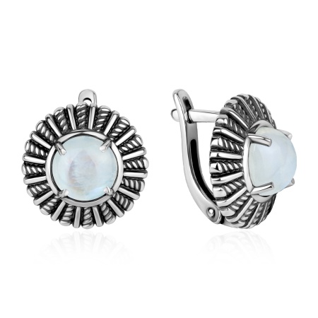 Купить оптом серьги из серебра с лунным камнем 2310936342-1 от Krasnoe
