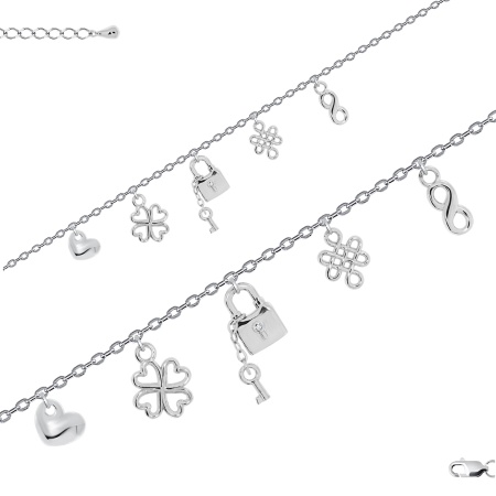 Купить оптом браслет из серебра с фианитом 4340201734л-16 от Krasnoe