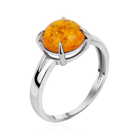 Купить оптом кольцо из серебра с янтарём 1340486384 от Krasnoe