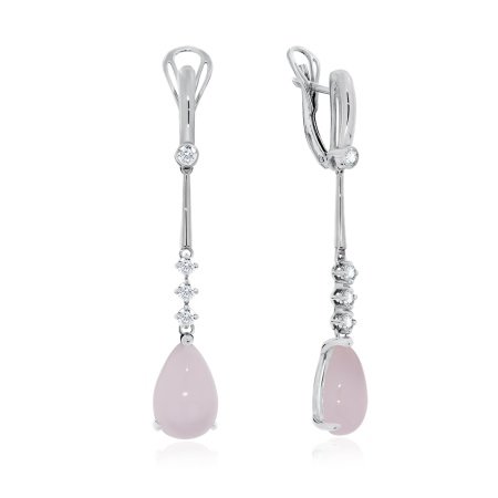 Купить оптом серьги из серебра с агатами и фианитами 2340881209-1-30 от Krasnoe