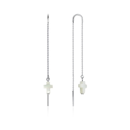 Купить оптом серьги из серебра с перламутрами 2340491616 от Krasnoe