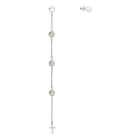 Купить оптом пусеты из серебра с жемчугами 2340241268л от Krasnoe