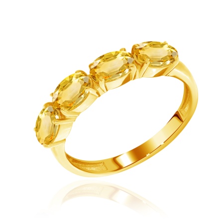 Купить оптом кольцо из серебра с цитринами 1318111182 от Krasnoe