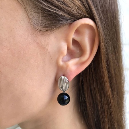 Купить оптом серьги из серебра с агатами 2340391387-20 от Krasnoe