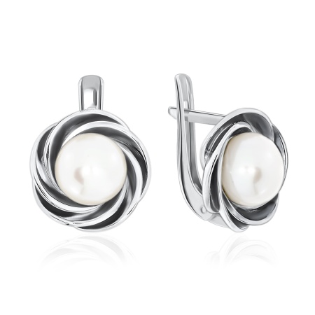 Купить оптом серьги из серебра с жемчугами 2310050848 от Krasnoe