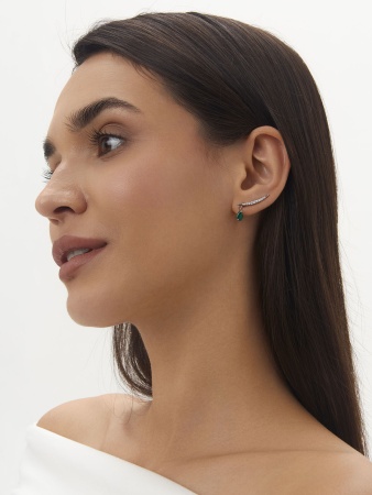 Купить оптом серьги из серебра с агатами и фианитами 2340394903л-60 от Krasnoe