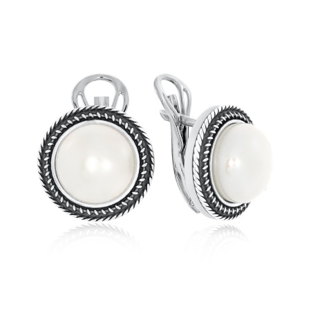 Купить оптом серьги из серебра с жемчугами 2310051400-1 от Krasnoe