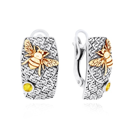 Купить оптом серьги из серебра с кварцами 2317181769-50 от Krasnoe