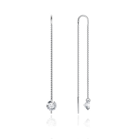 Купить оптом серьги из серебра с фианитами 2340200760 от Krasnoe