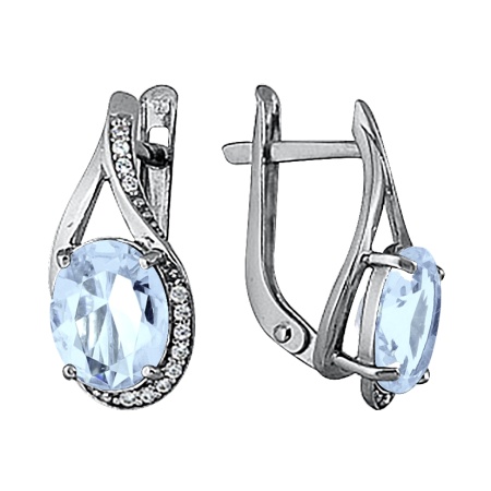 Купить оптом серьги из серебра с топаз (не использовать)ом 3757012517л от Krasnoe