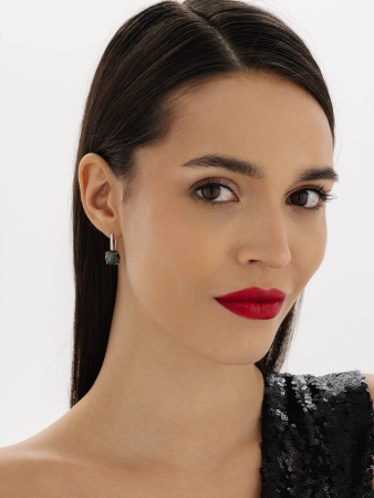 Купить оптом серьги из серебра с серафинитами 2340924925 от Krasnoe