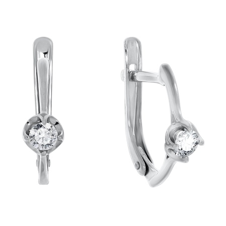 Купить оптом серьги из серебра с фианитами 2340200039 от Krasnoe