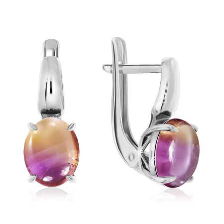 Купить оптом серьги из серебра с аметринами 2340980045 от Krasnoe