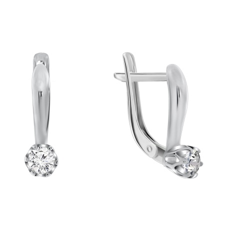 Купить оптом серьги из серебра с фианитами 2340200038-1 от Krasnoe