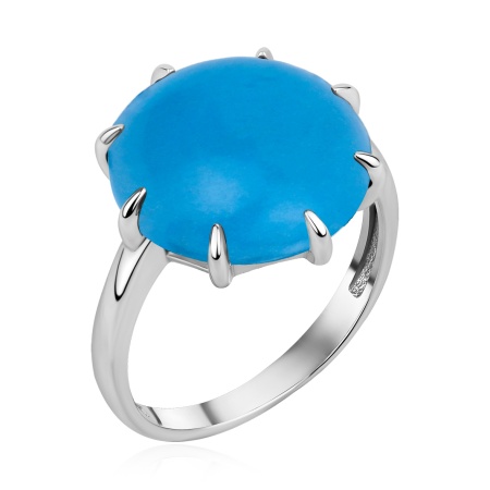 Купить оптом кольцо из серебра с бирюзой 1340Б26338-1 от Krasnoe