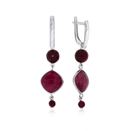 Купить оптом серьги из серебра с агатами 2340652918-31 от Krasnoe