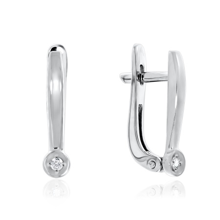 Купить оптом серьги из серебра с фианитами 2340200322 от Krasnoe