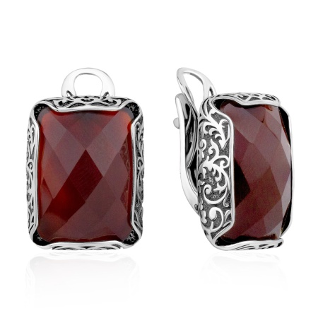 Купить оптом серьги из серебра с сердоликами 2310685160 от Krasnoe